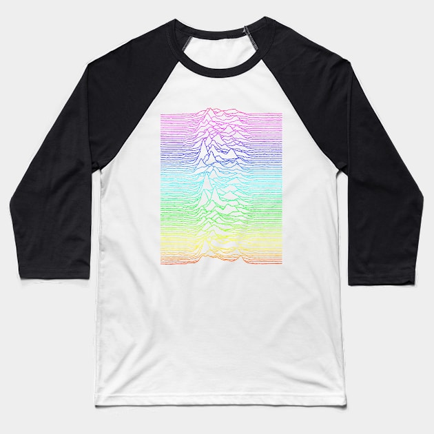 SciAm Pulsar Rainbow Baseball T-Shirt by Fun-E-Shirts